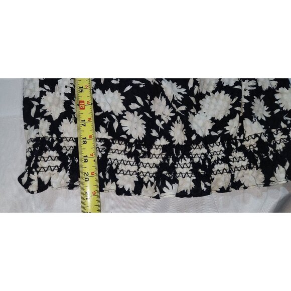 Tory Burch Black & White Floral Print Blouse XS - Picture 7 of 8